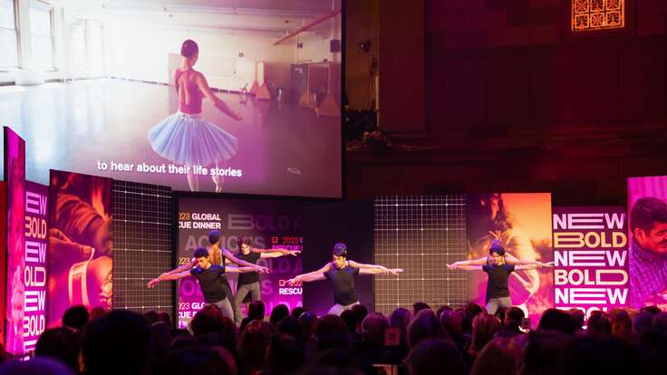 Group of dancers on stage